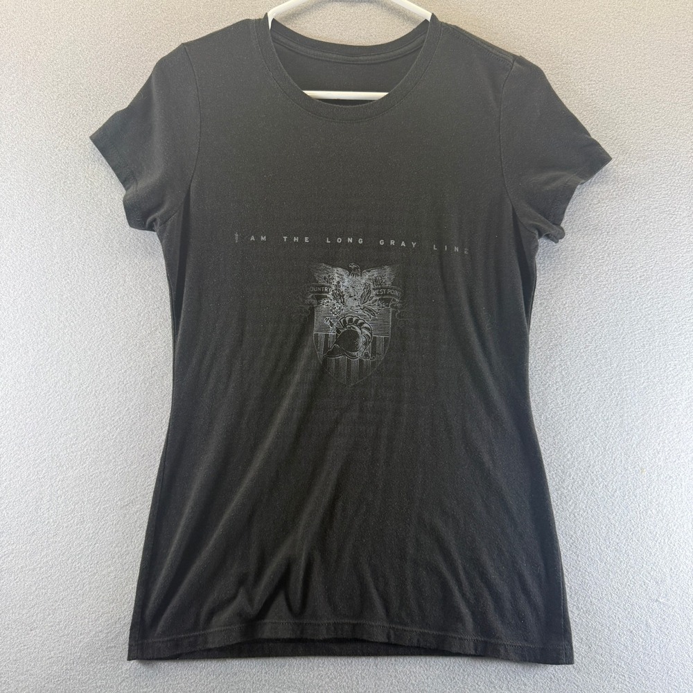 West Point‎ USMA I Am The Long Gray Line Graphic T-Shirt Womens Small Black
